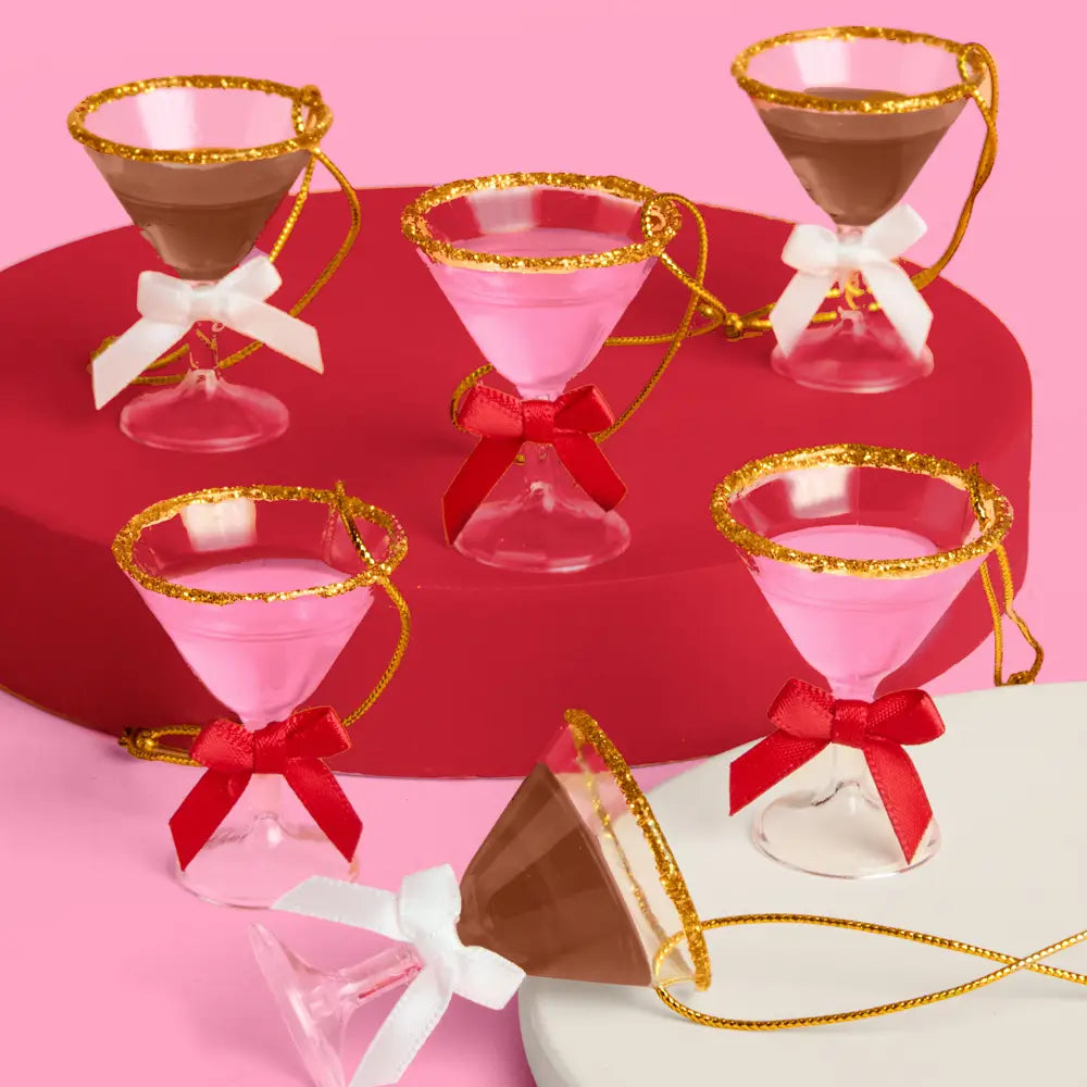 Martini Ornament Set - 6 Mini Martinis