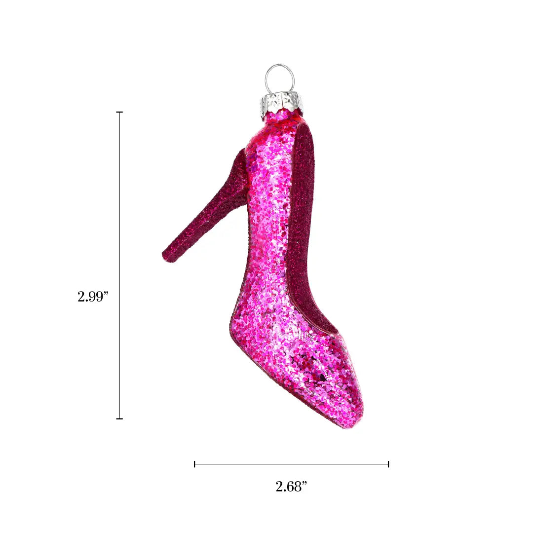 Magenta High Heel, Vintage Fashion Handmade Ornament