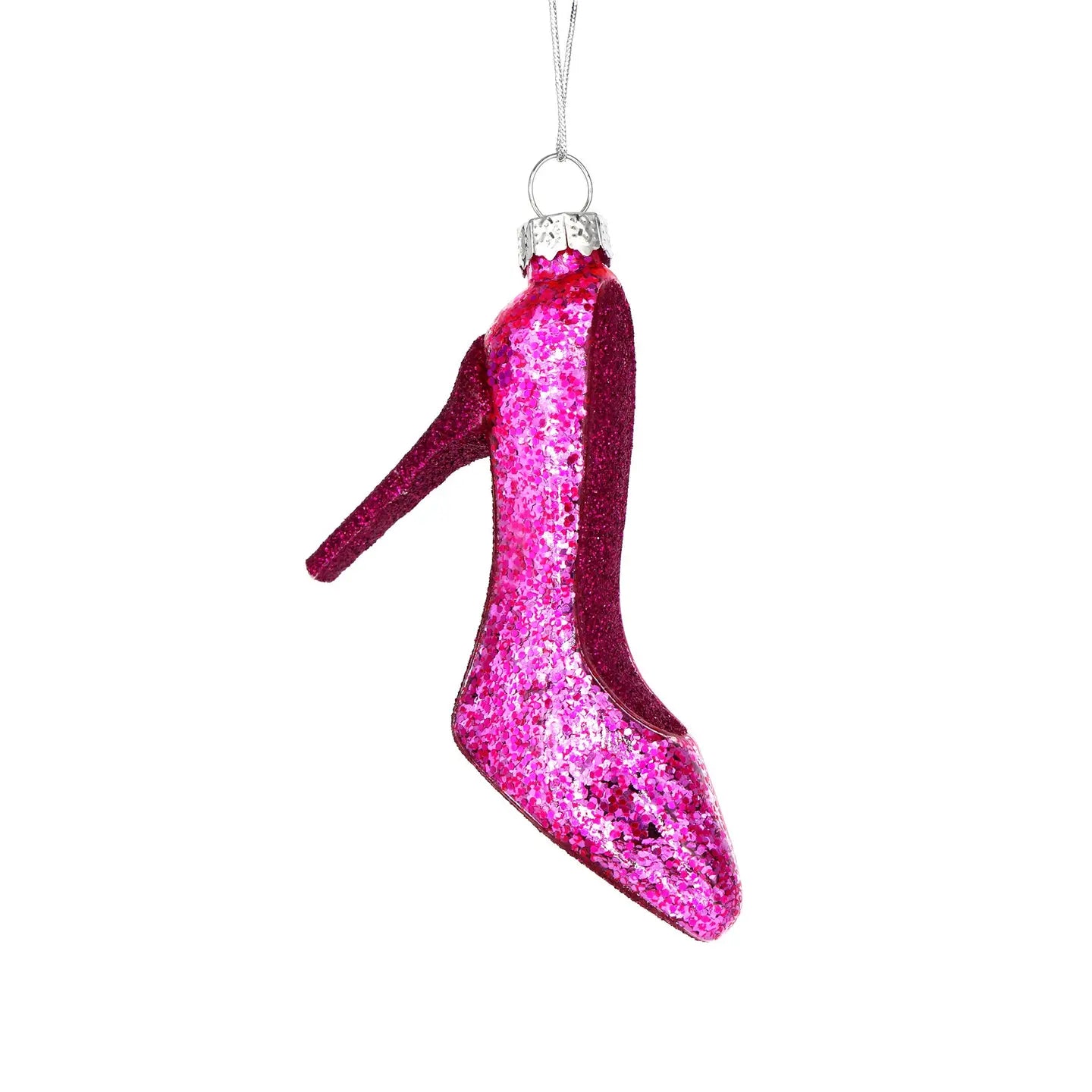 Magenta High Heel, Vintage Fashion Handmade Ornament