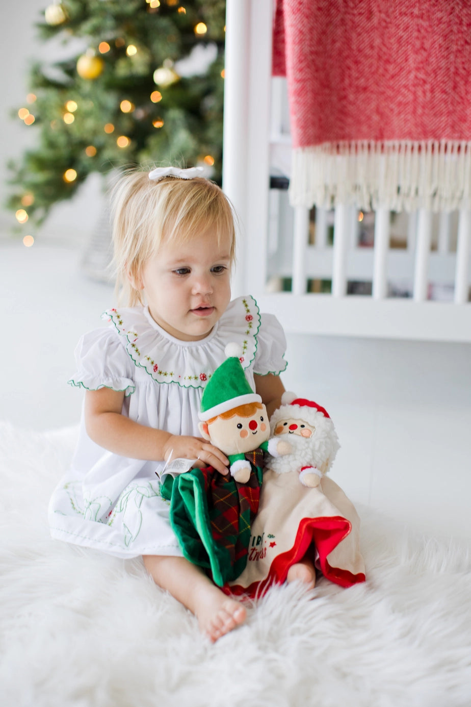 Baby's First Christmas Santa Snuggle Lovey Blanket