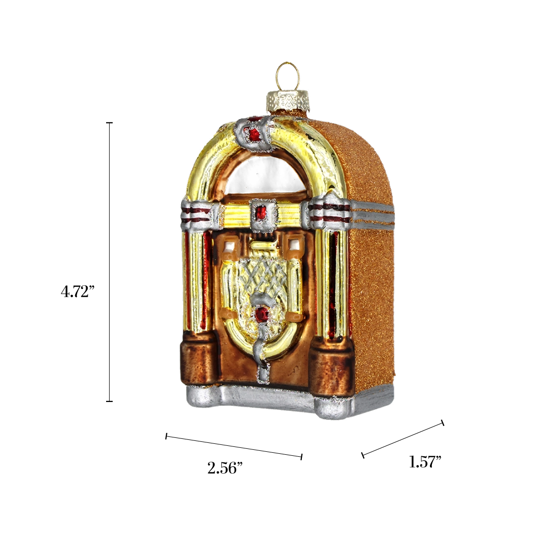 Jukebox, Nostalgic Glass Hand Painted Christmas Ornament