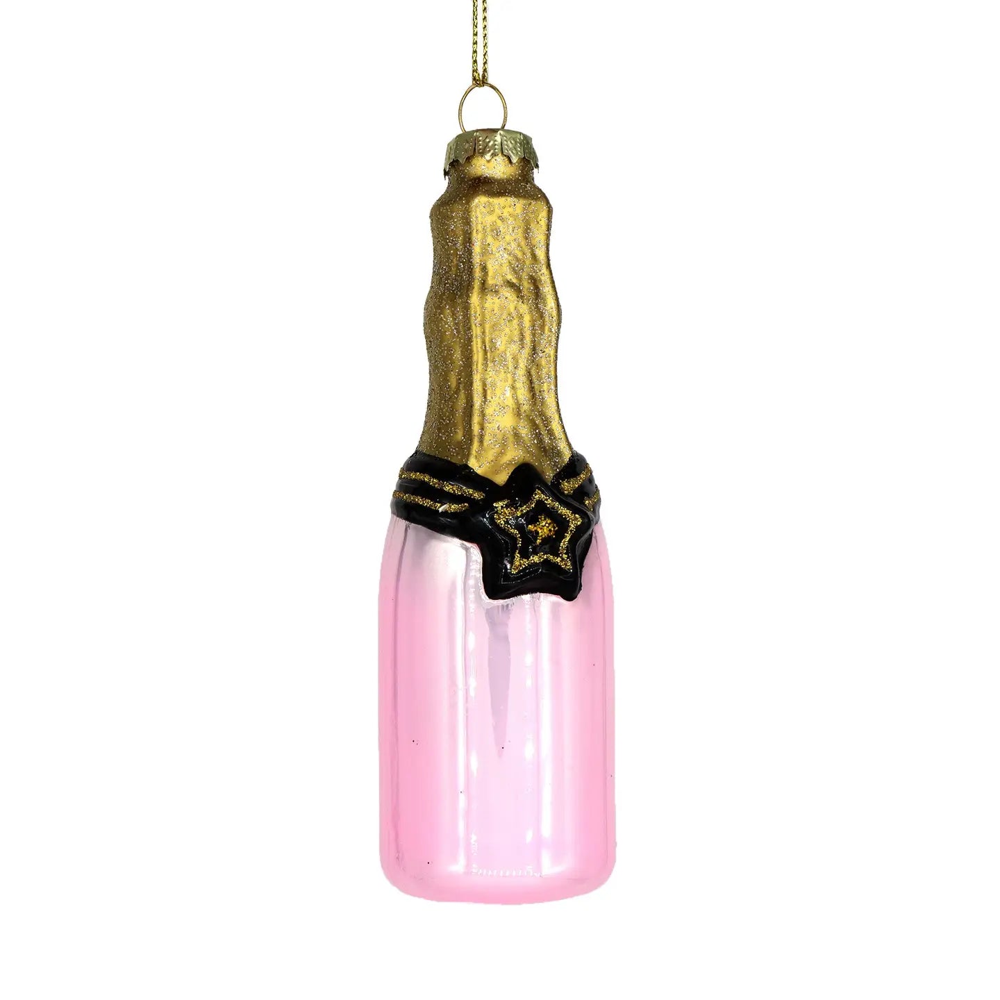 Christmas Ornaments Glass Handmade Pink Champagne