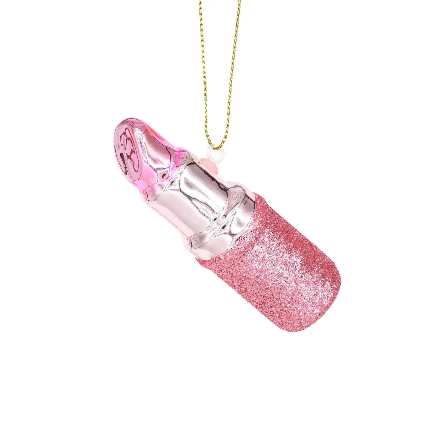 Glass Pink Lipstick | Christmas Ornament