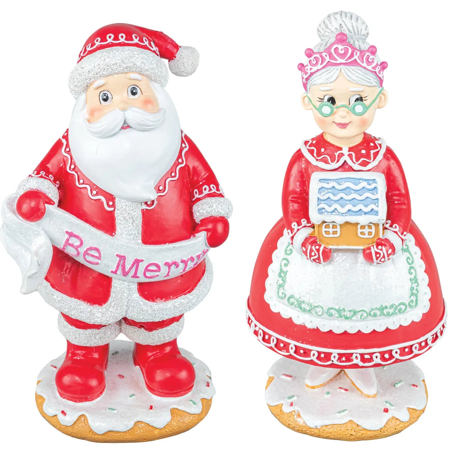 Mr. and Mrs. Claus tabletop decorations