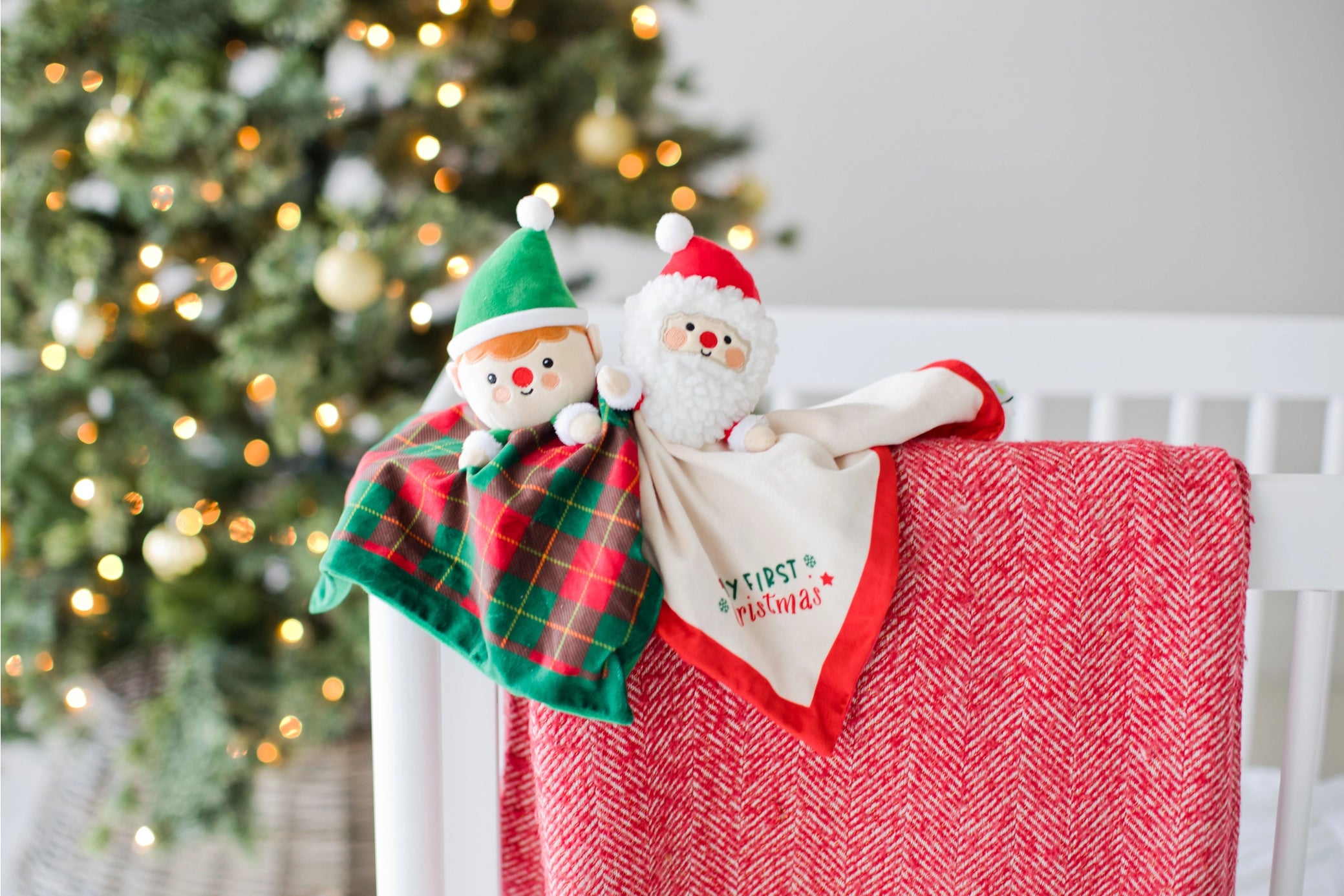 Baby's First Christmas Santa Snuggle Lovey Blanket