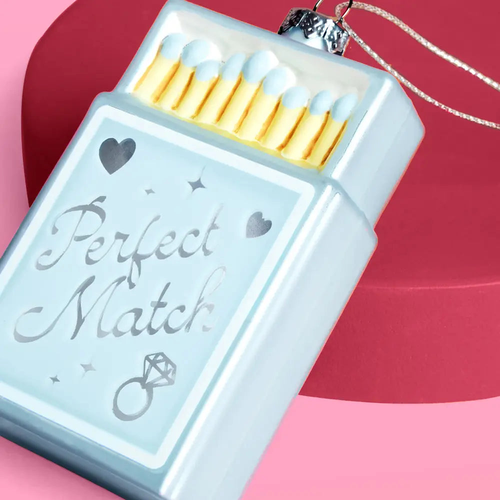 Perfect Match Ornament - Blue Matchbox Ornament