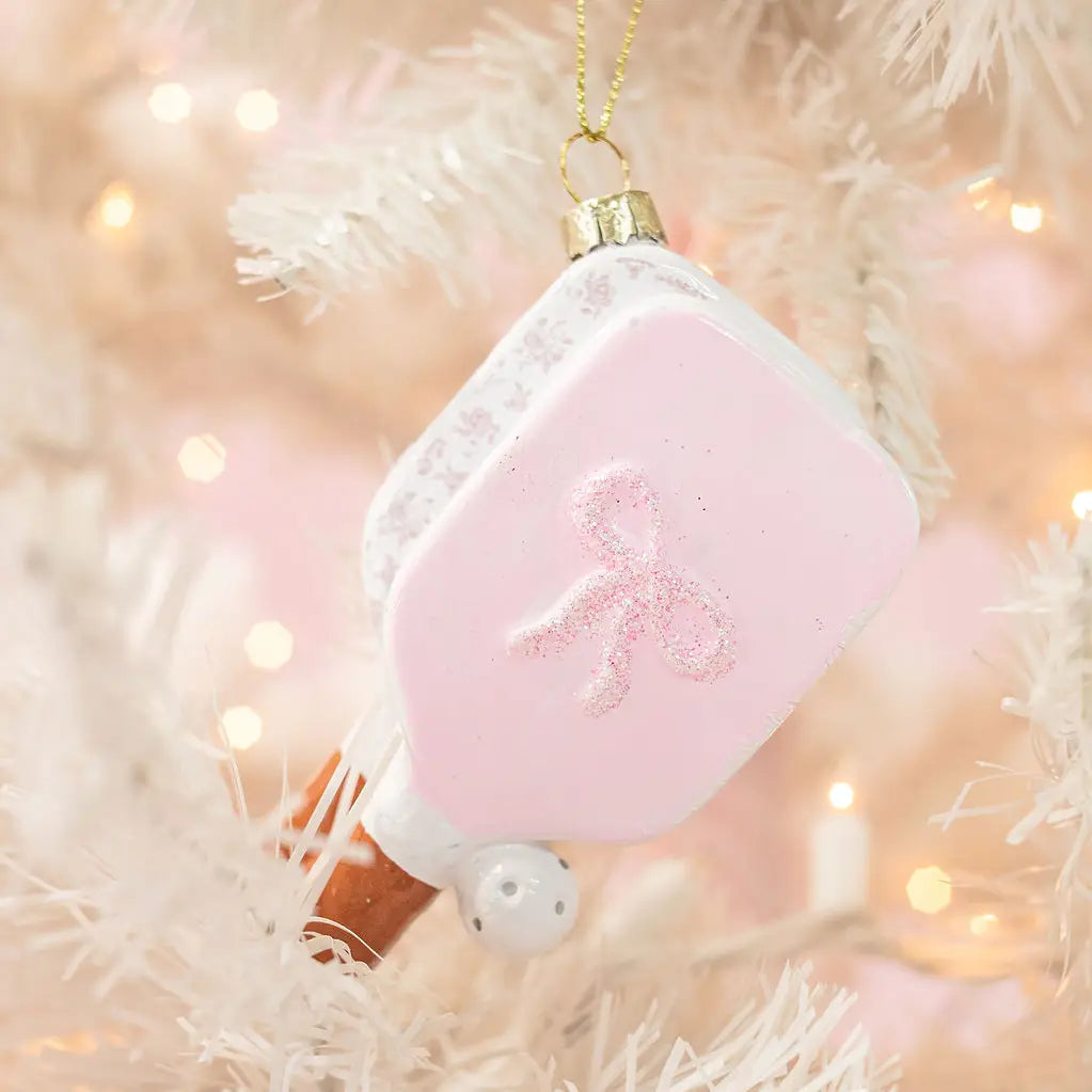 Pickleball Paddle Christmas Ornament - Pretty in Pinkleball